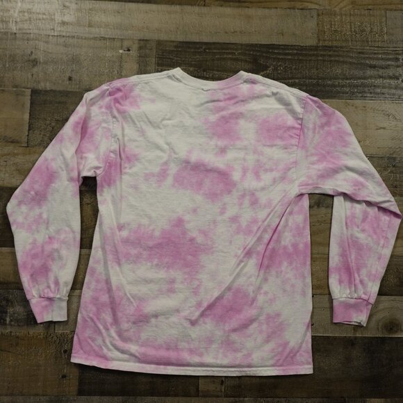 Hatsune Miku Tie-Dye Long Sleeve Graphic Tee Unisex Large Pink White Tie Dye - Picture 10 of 10